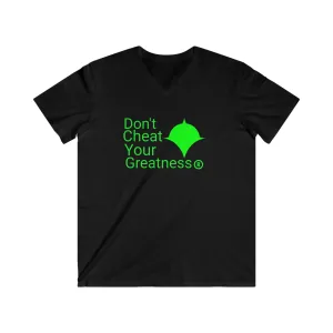 DCYG Green Logo Fitted V-Neck Short Sleeve Tee