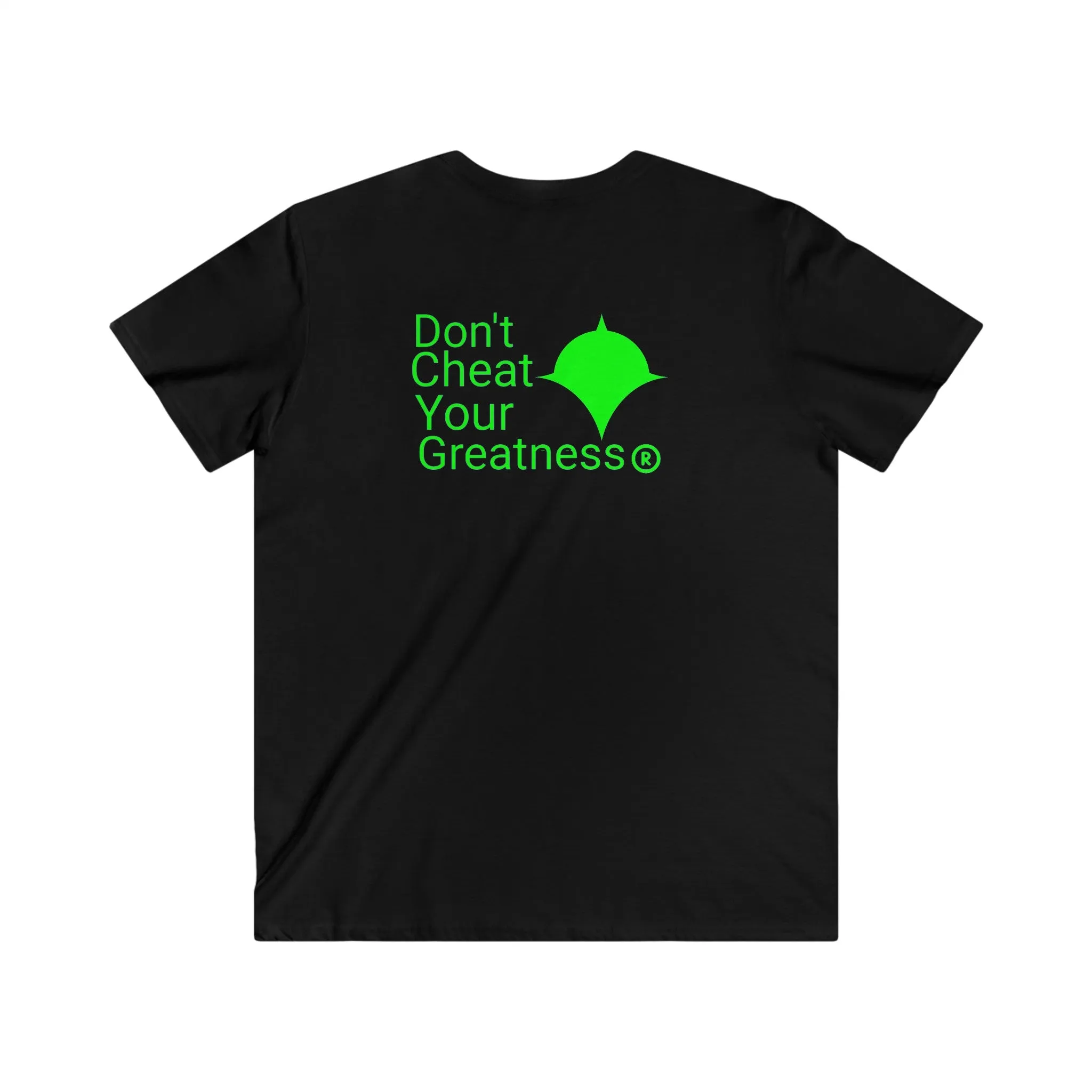 DCYG Green Logo Fitted V-Neck Short Sleeve Tee