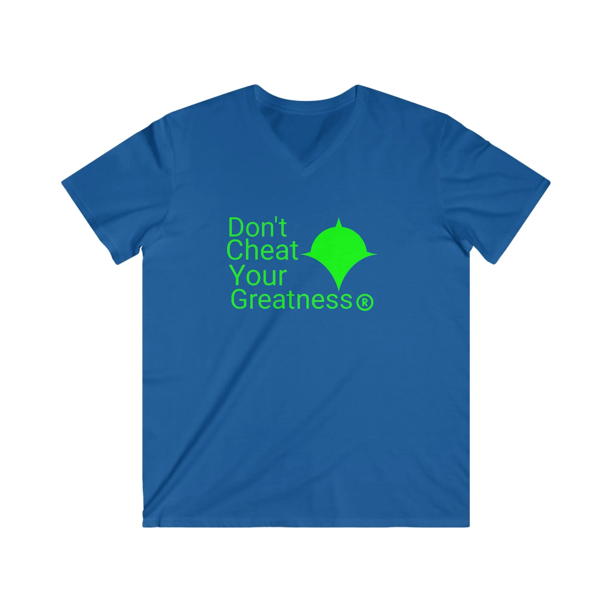 DCYG Green Logo Fitted V-Neck Short Sleeve Tee