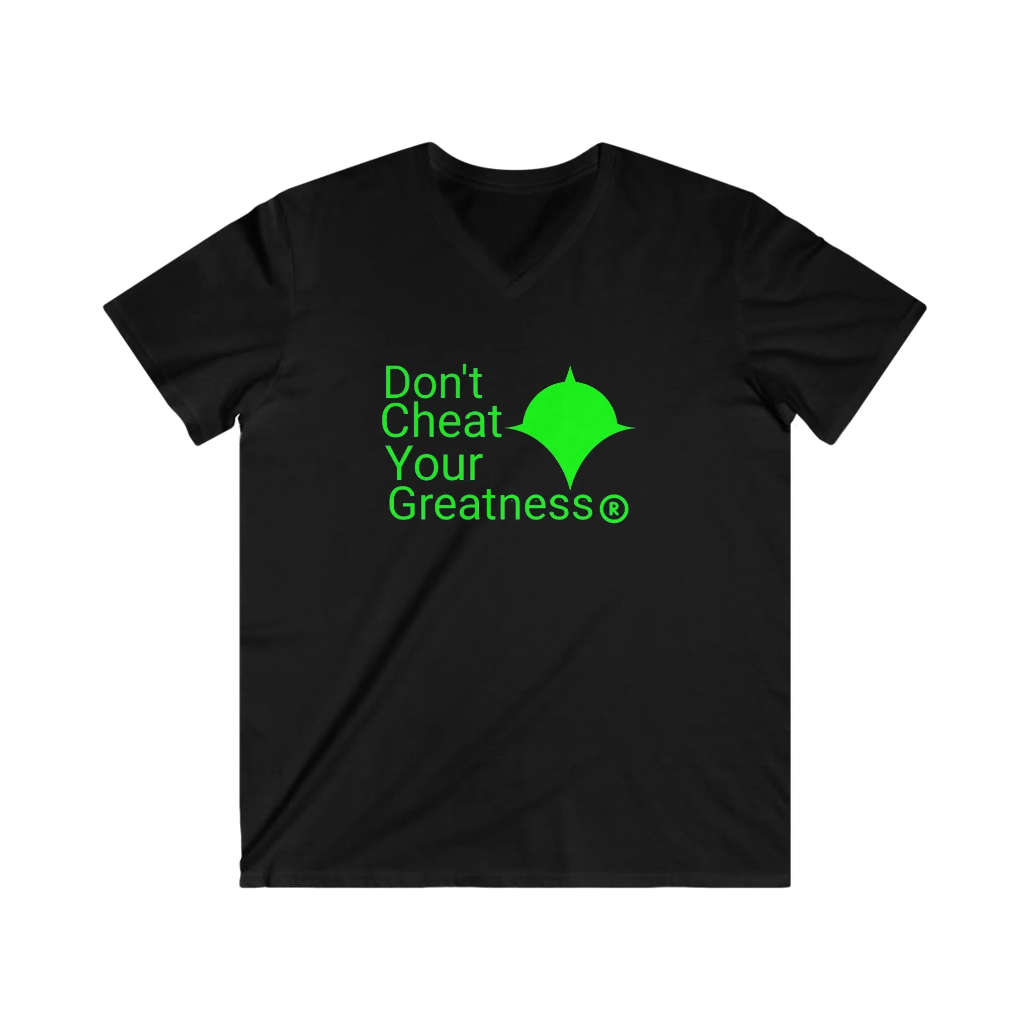 DCYG Green Logo Fitted V-Neck Short Sleeve Tee