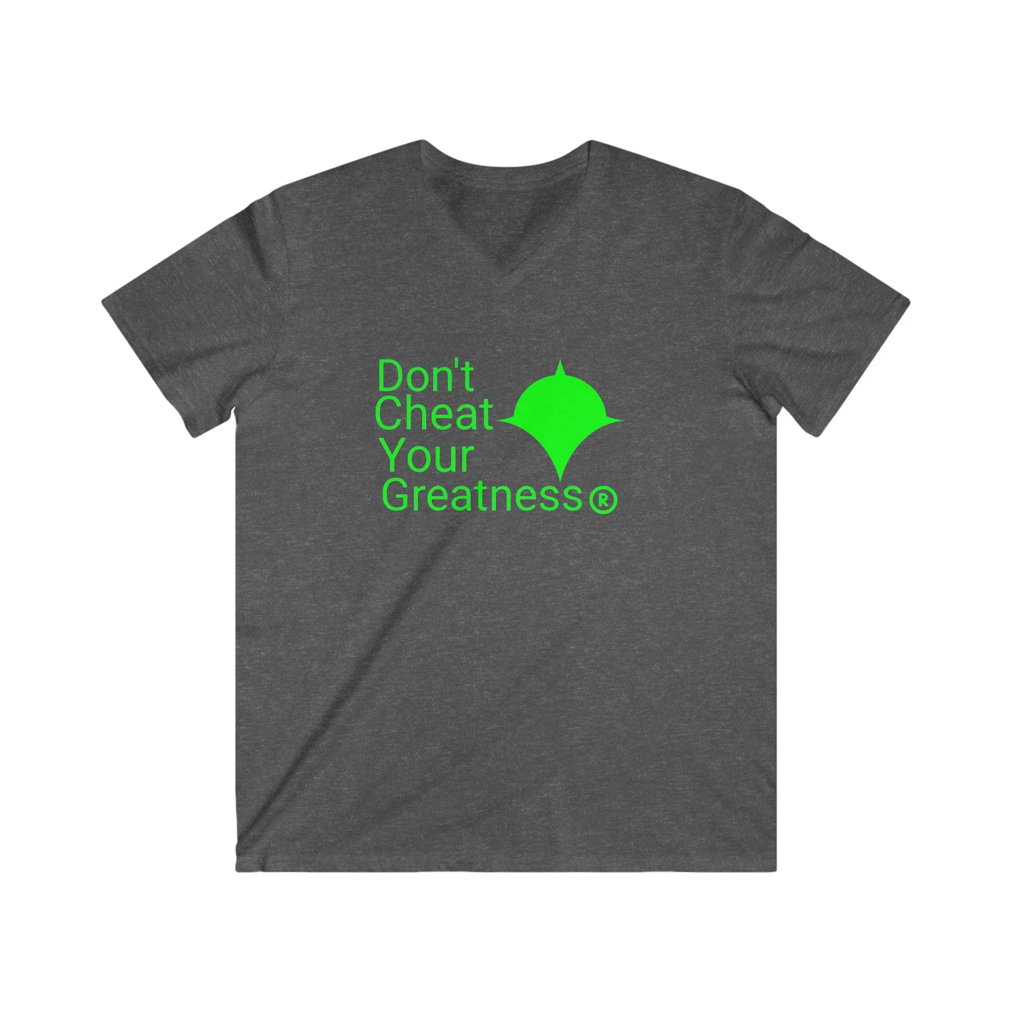 DCYG Green Logo Fitted V-Neck Short Sleeve Tee