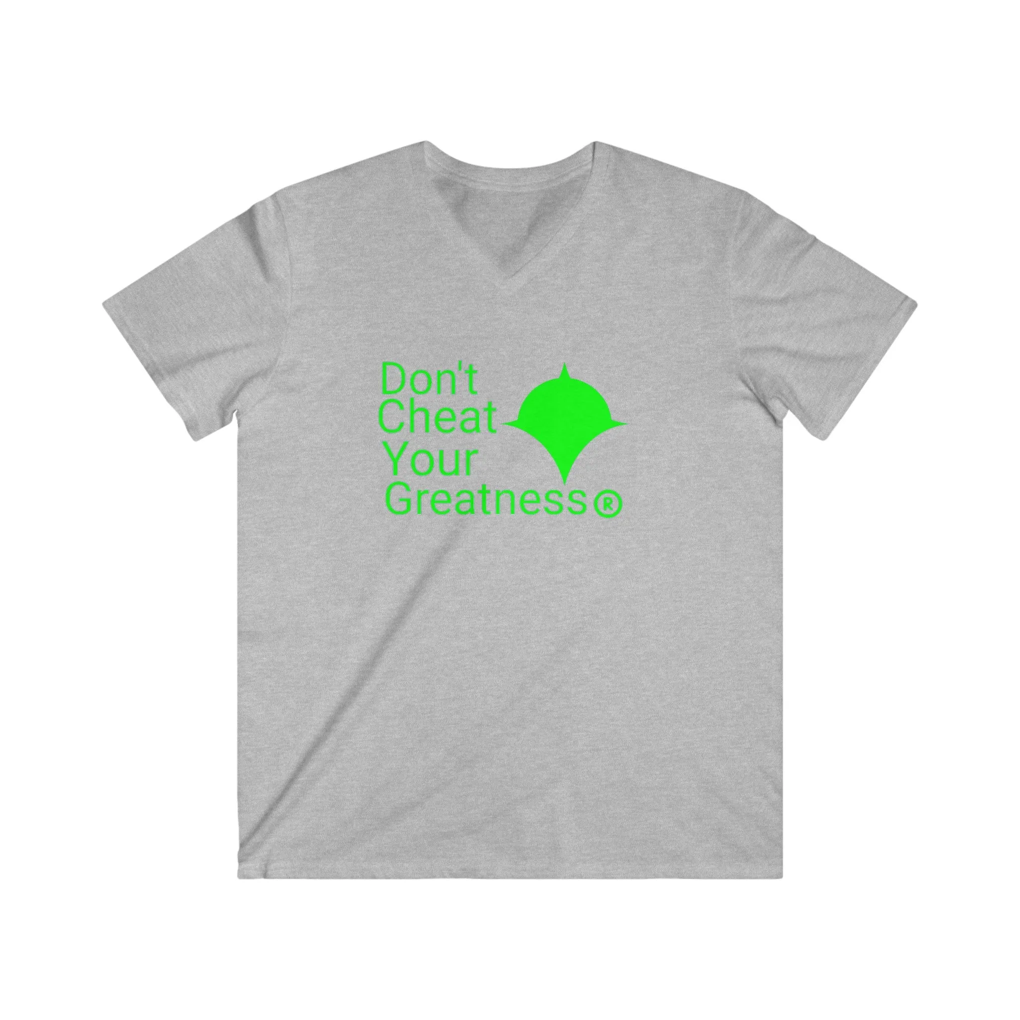 DCYG Green Logo Fitted V-Neck Short Sleeve Tee