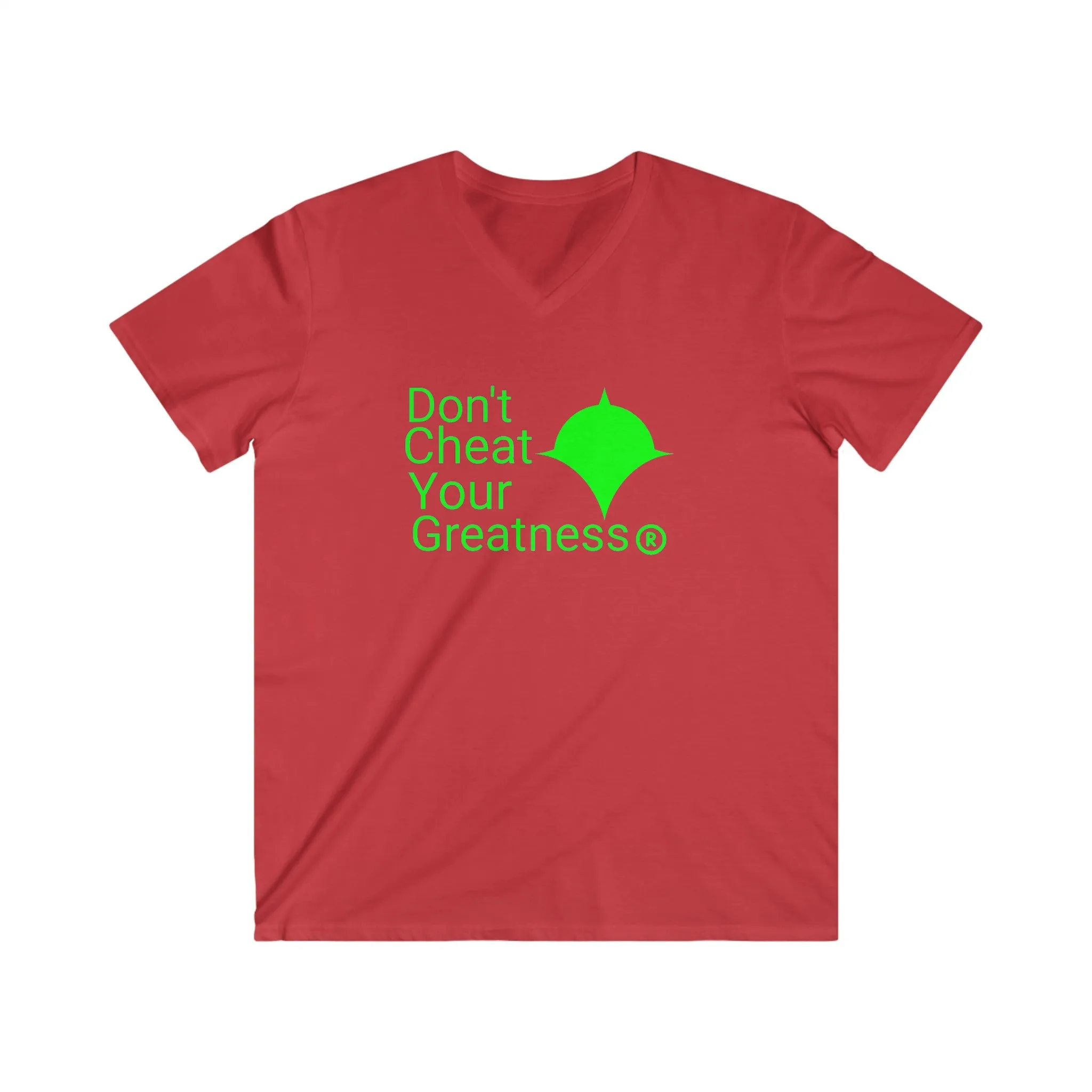 DCYG Green Logo Fitted V-Neck Short Sleeve Tee