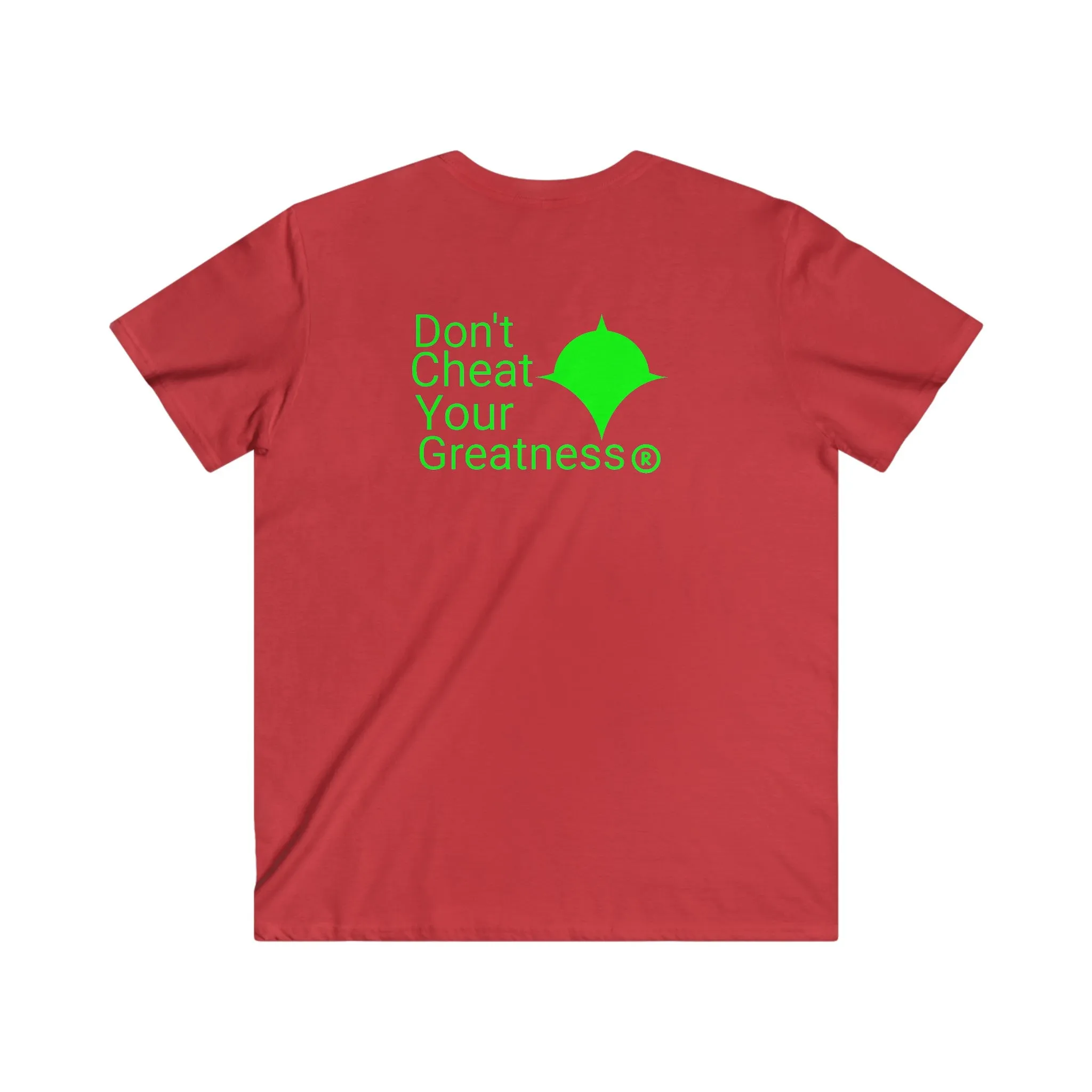 DCYG Green Logo Fitted V-Neck Short Sleeve Tee