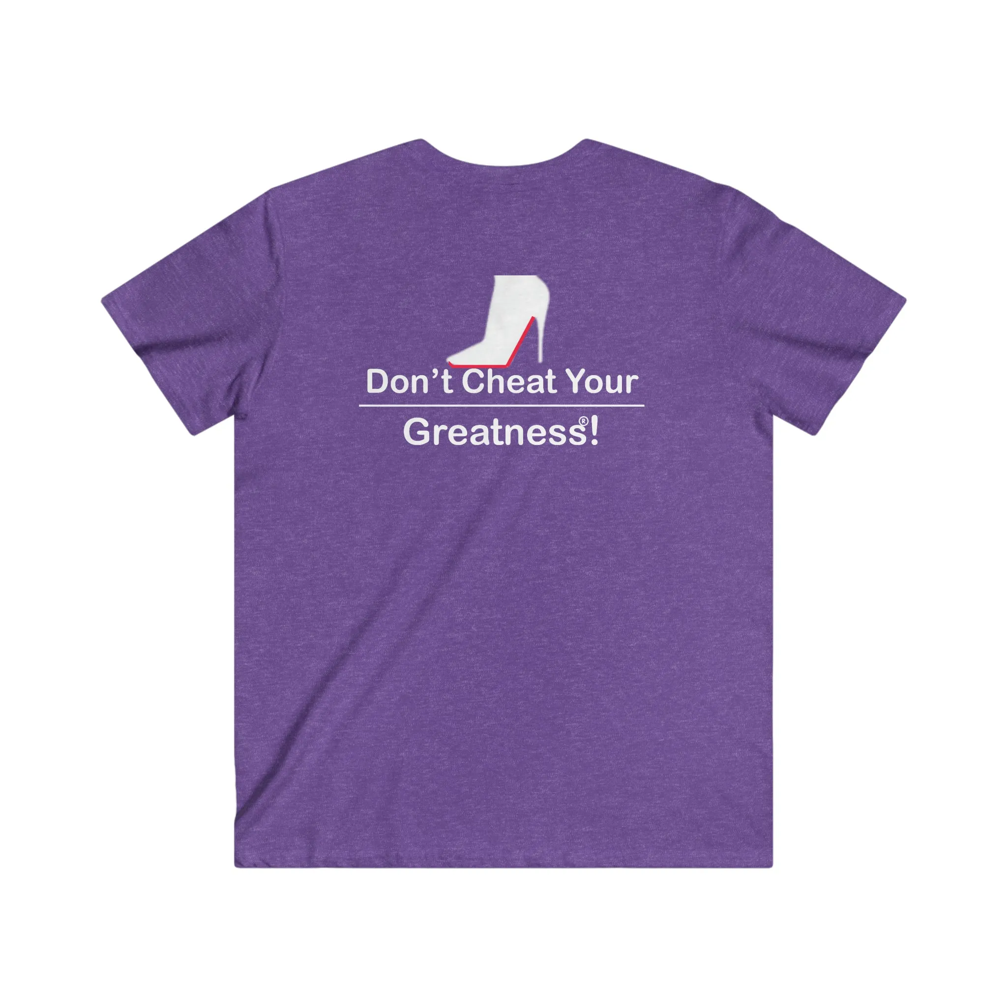DCYG Red Bottoms Fitted V-Neck Short Sleeve Tee