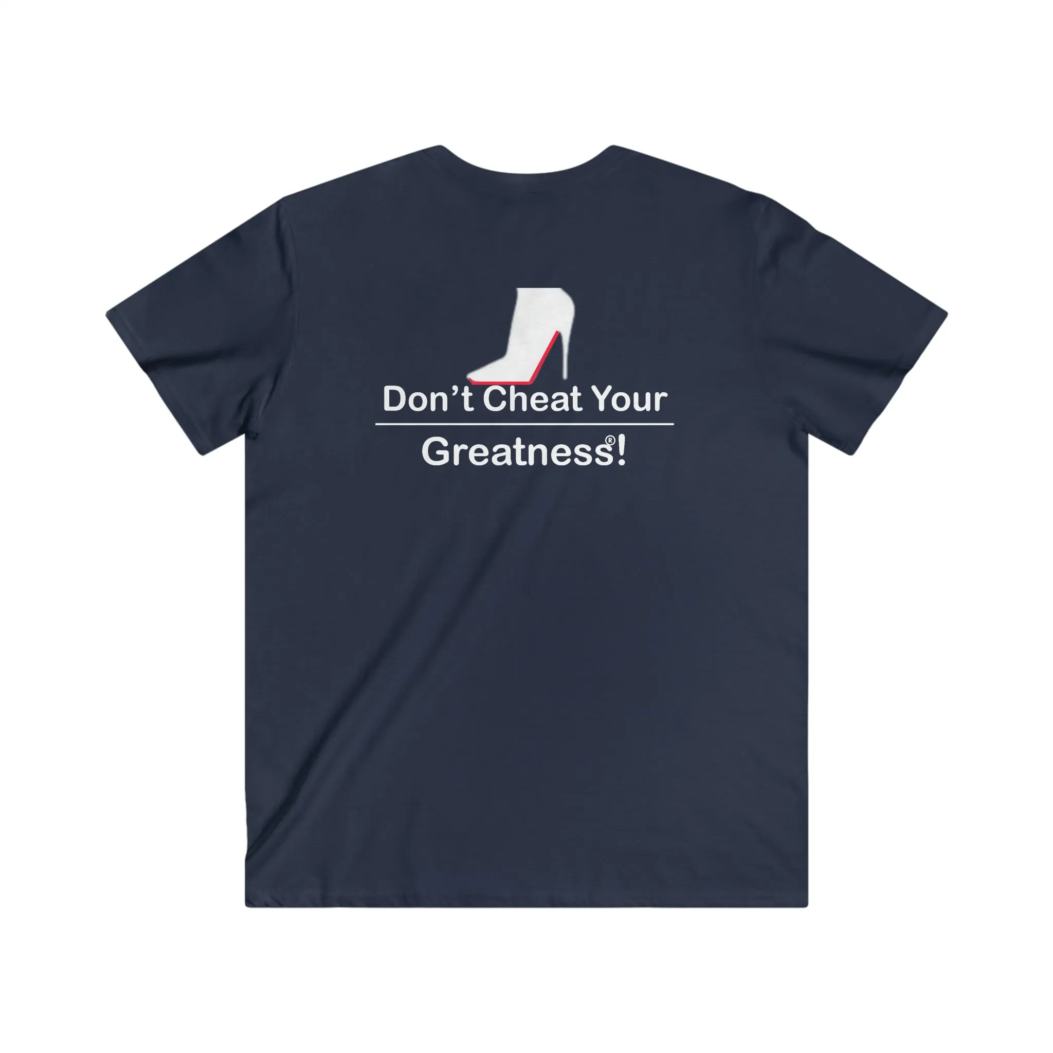 DCYG Red Bottoms Fitted V-Neck Short Sleeve Tee