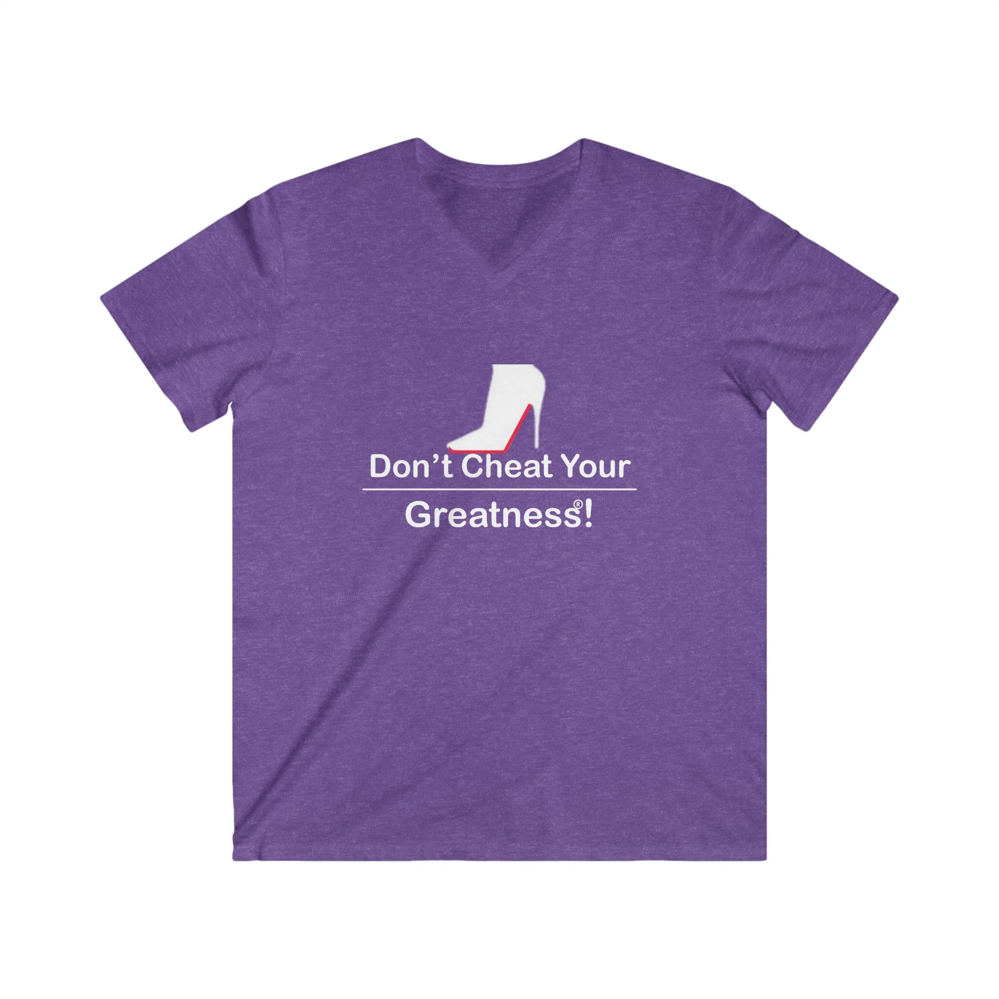 DCYG Red Bottoms Fitted V-Neck Short Sleeve Tee