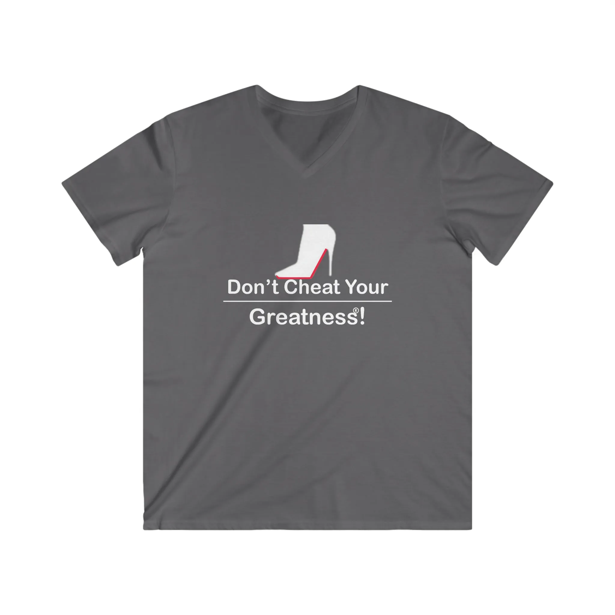 DCYG Red Bottoms Fitted V-Neck Short Sleeve Tee