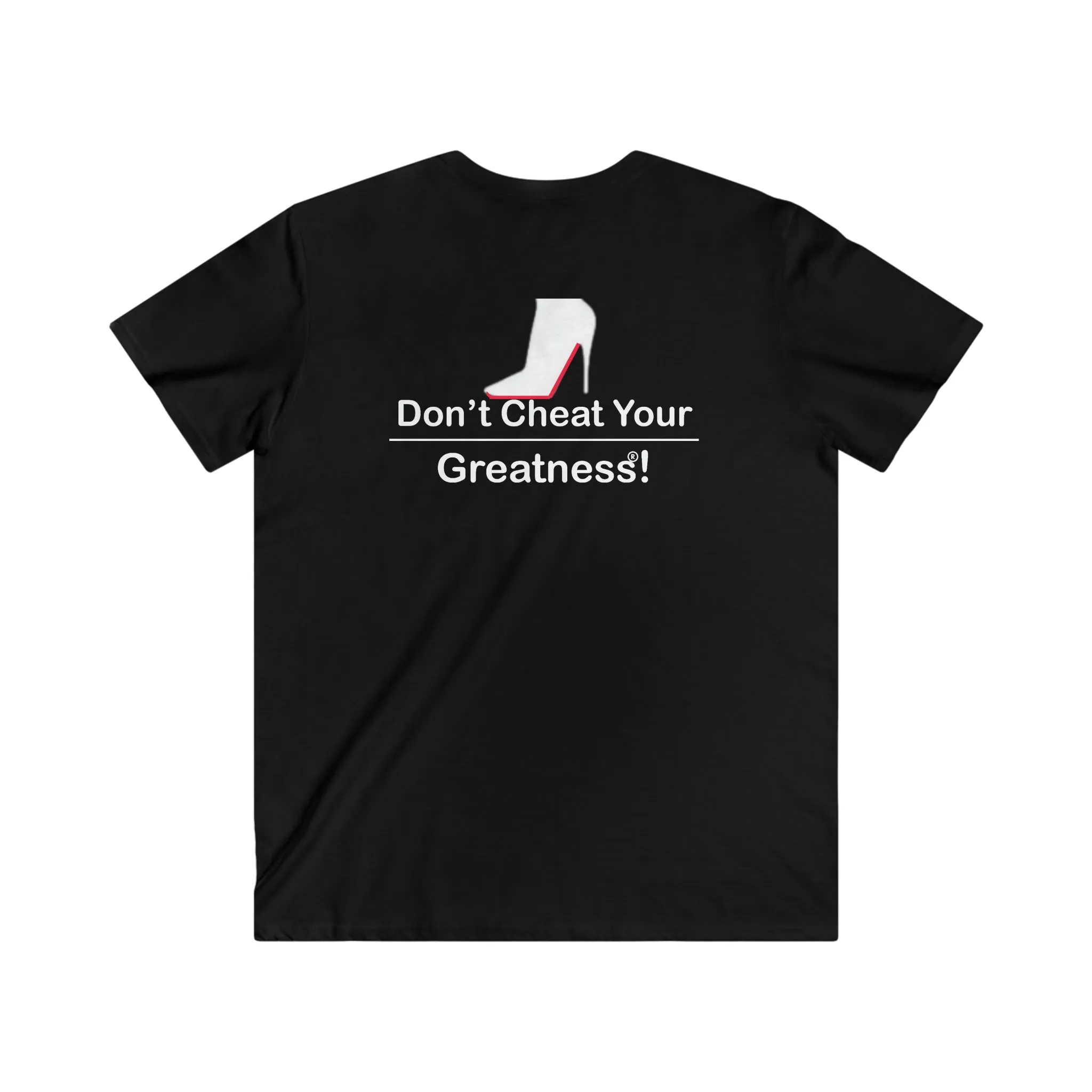 DCYG Red Bottoms Fitted V-Neck Short Sleeve Tee