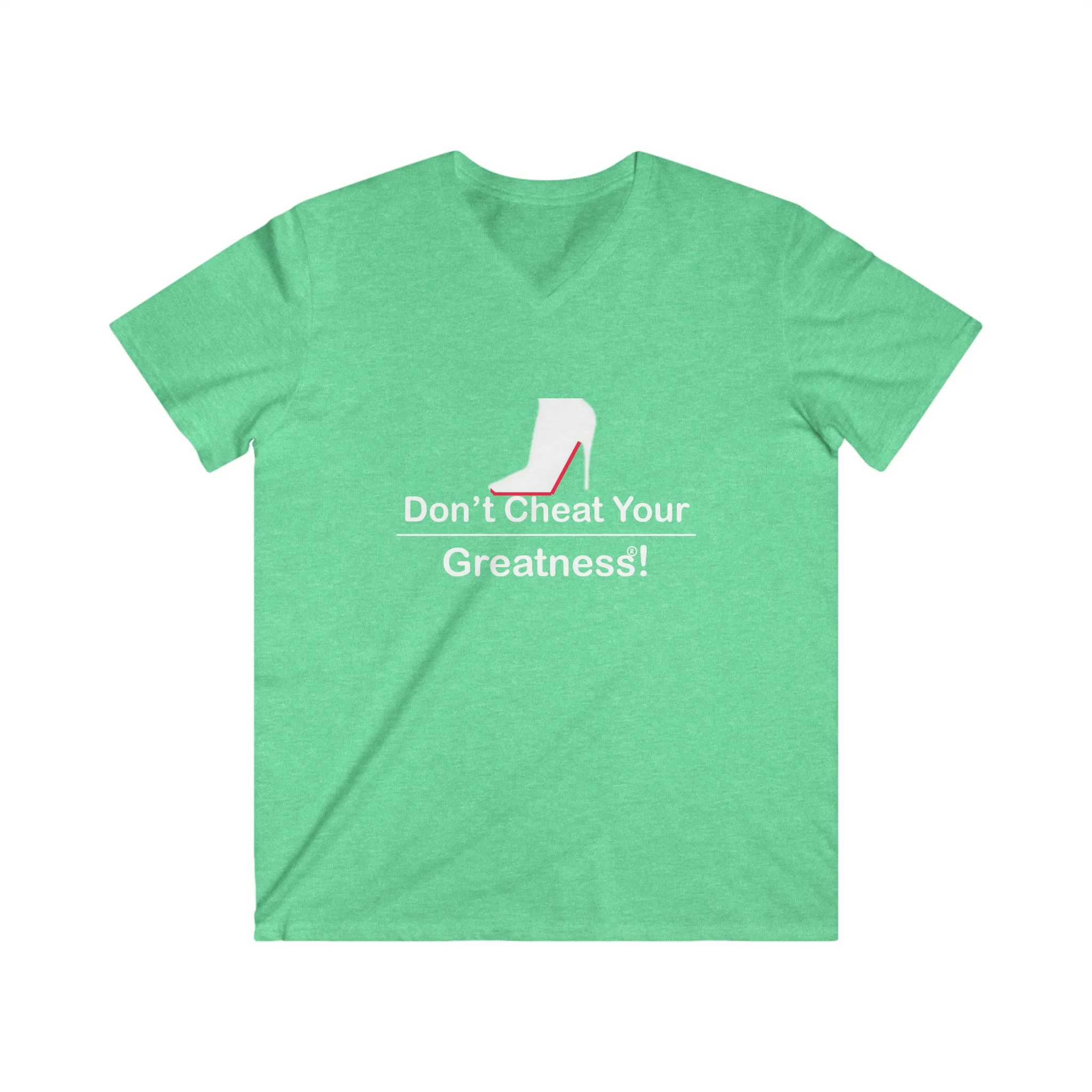 DCYG Red Bottoms Fitted V-Neck Short Sleeve Tee