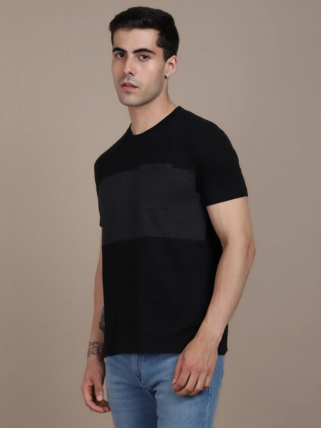 Dennis Lingo Round Neck Slim Fit Cotton T-shirt
