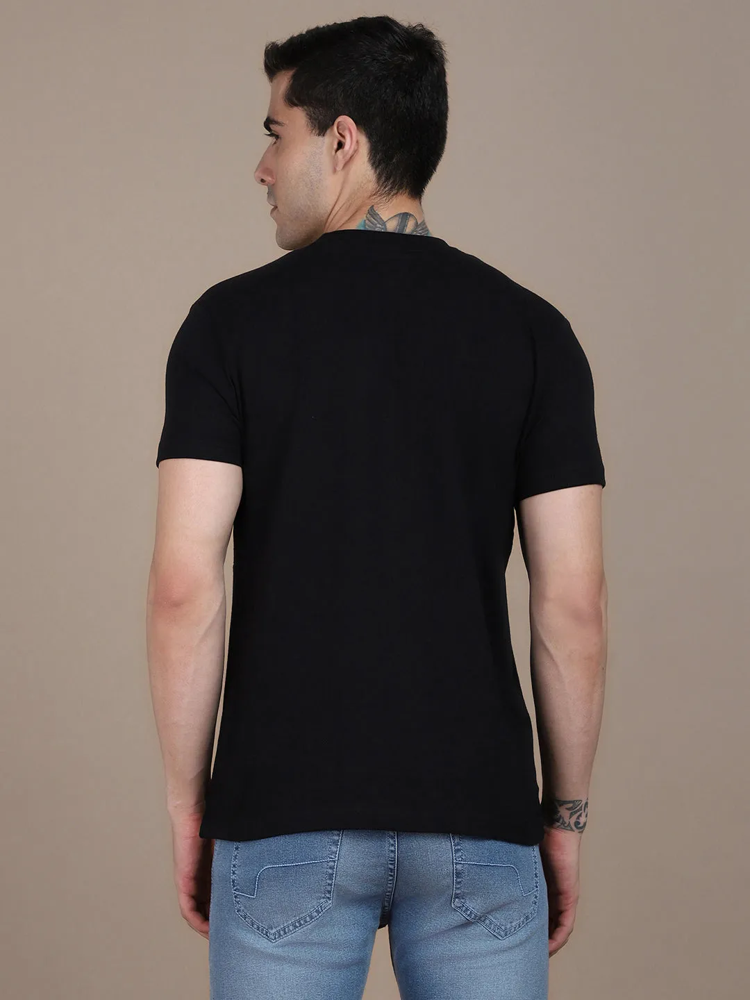 Dennis Lingo Round Neck Slim Fit Cotton T-shirt
