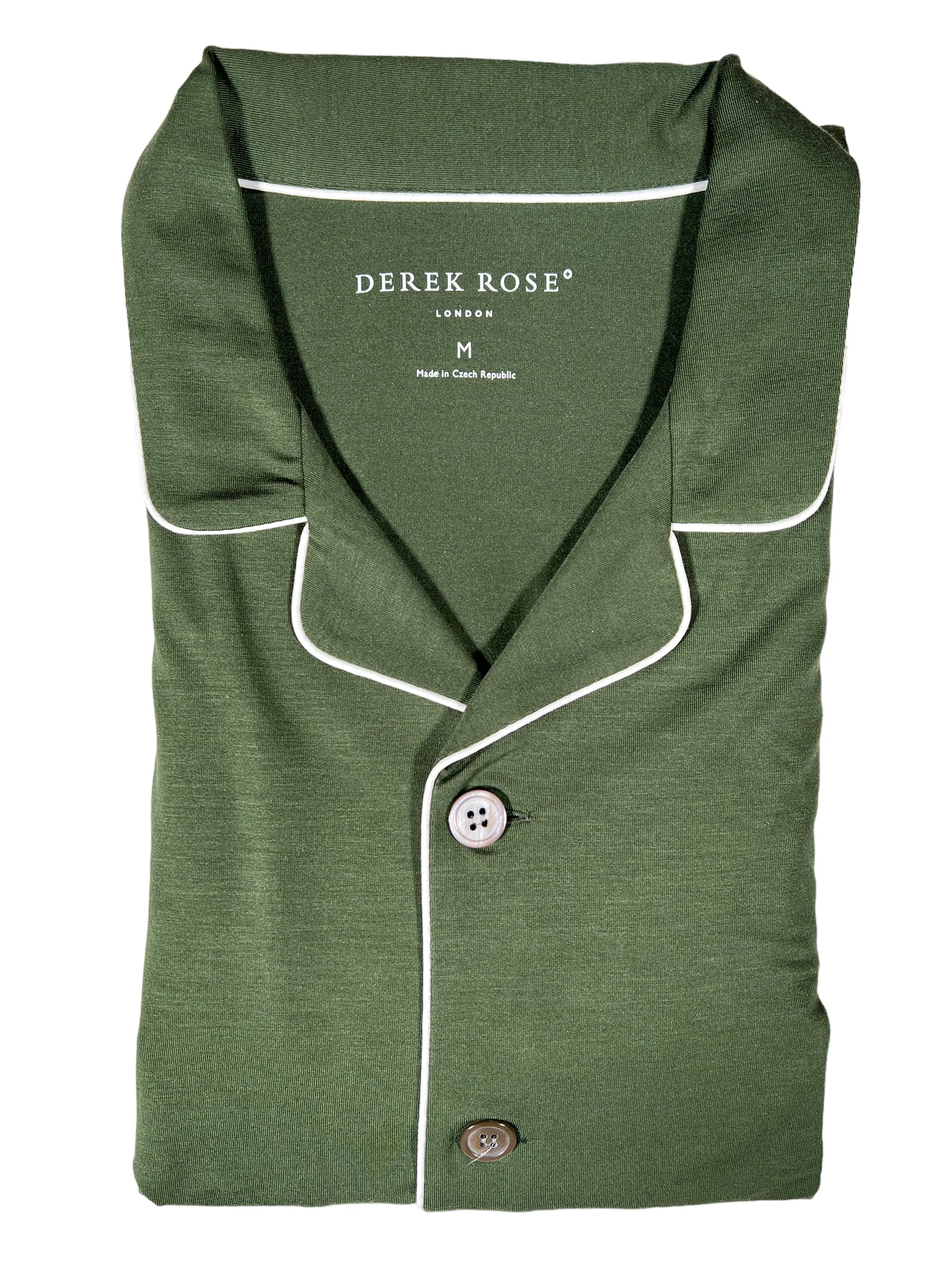 DEREK ROSE BASEL 15 MEN'S JERSEY PAJAMA SET - DARK GREEN