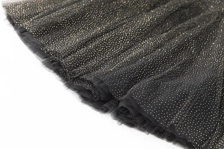 Diamonds Beaded Elastic Waist Skirt Dress