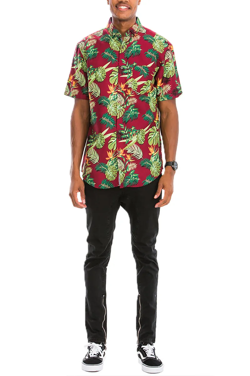 Digital Print Hawaiian Short Sleeve Shirt