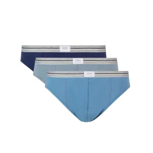 Dim Ultra Resist 3 Pack Cotton Stretch Blue/Grey Briefs