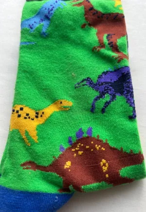 Dinosaurs Toe Socks SOCK SOCIETY Green Ankle Socks Adult One Size Fit All FREE UK Postage