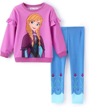 Disney Frozen Toddler Girl Outfit Girls Clothes Long Sleeve Shirt and Leggings Clothing Sets Casual Fall Pullover