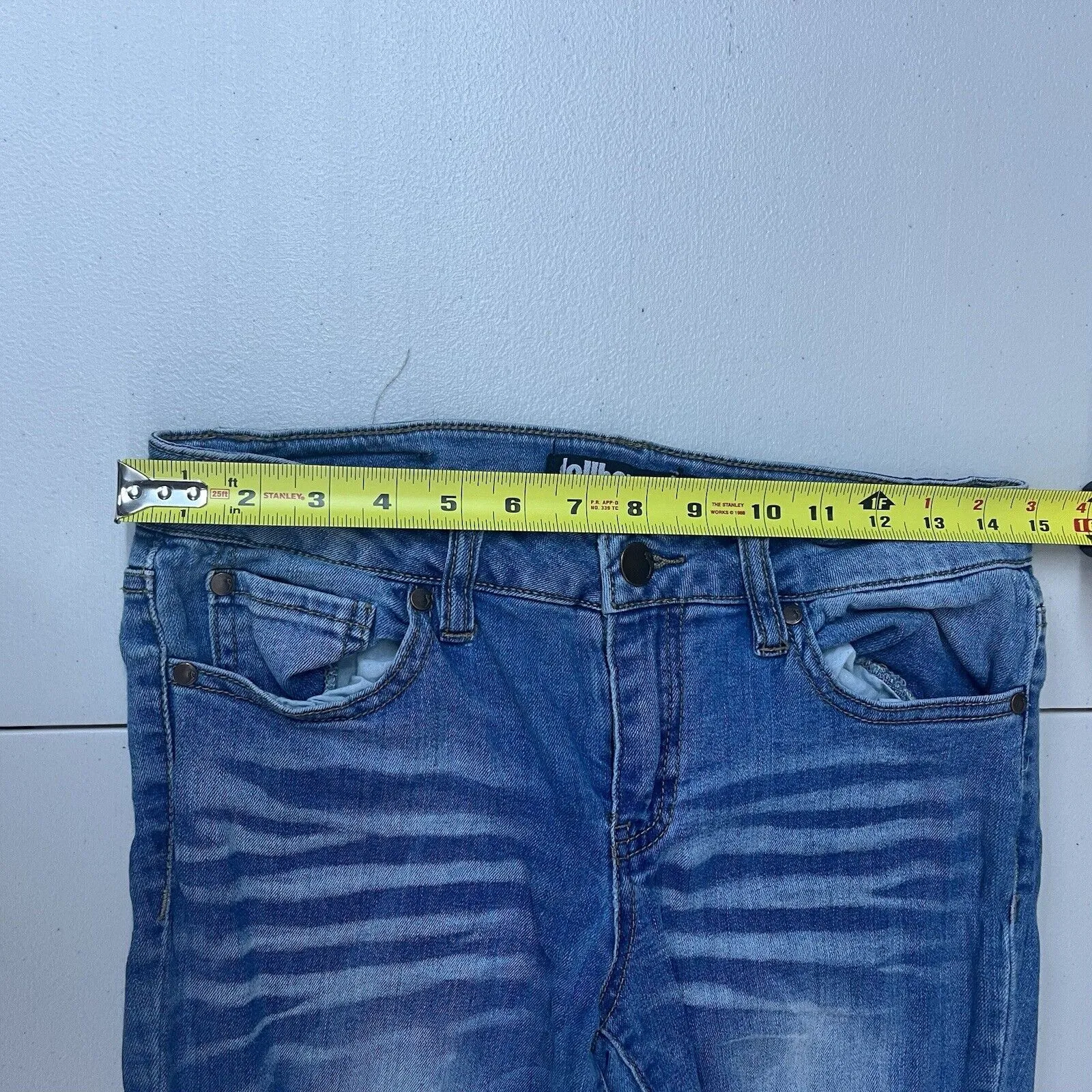Dollhouse Women's Charley Jeans Size 9 Medium Wash Blue Distressed Skinny