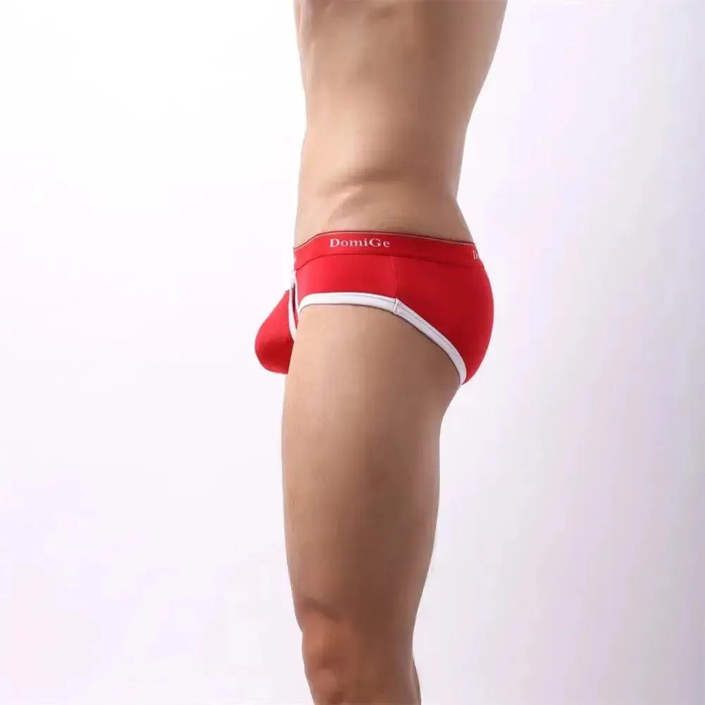 DomiGe Men's Cotton Stretch Briefs with Dual Pouch Underwear