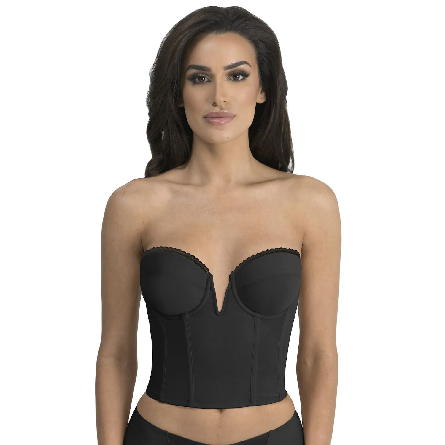 Dominique Valerie Backless Strapless Wedding Bustier V-Wire 6390 Dominique, black