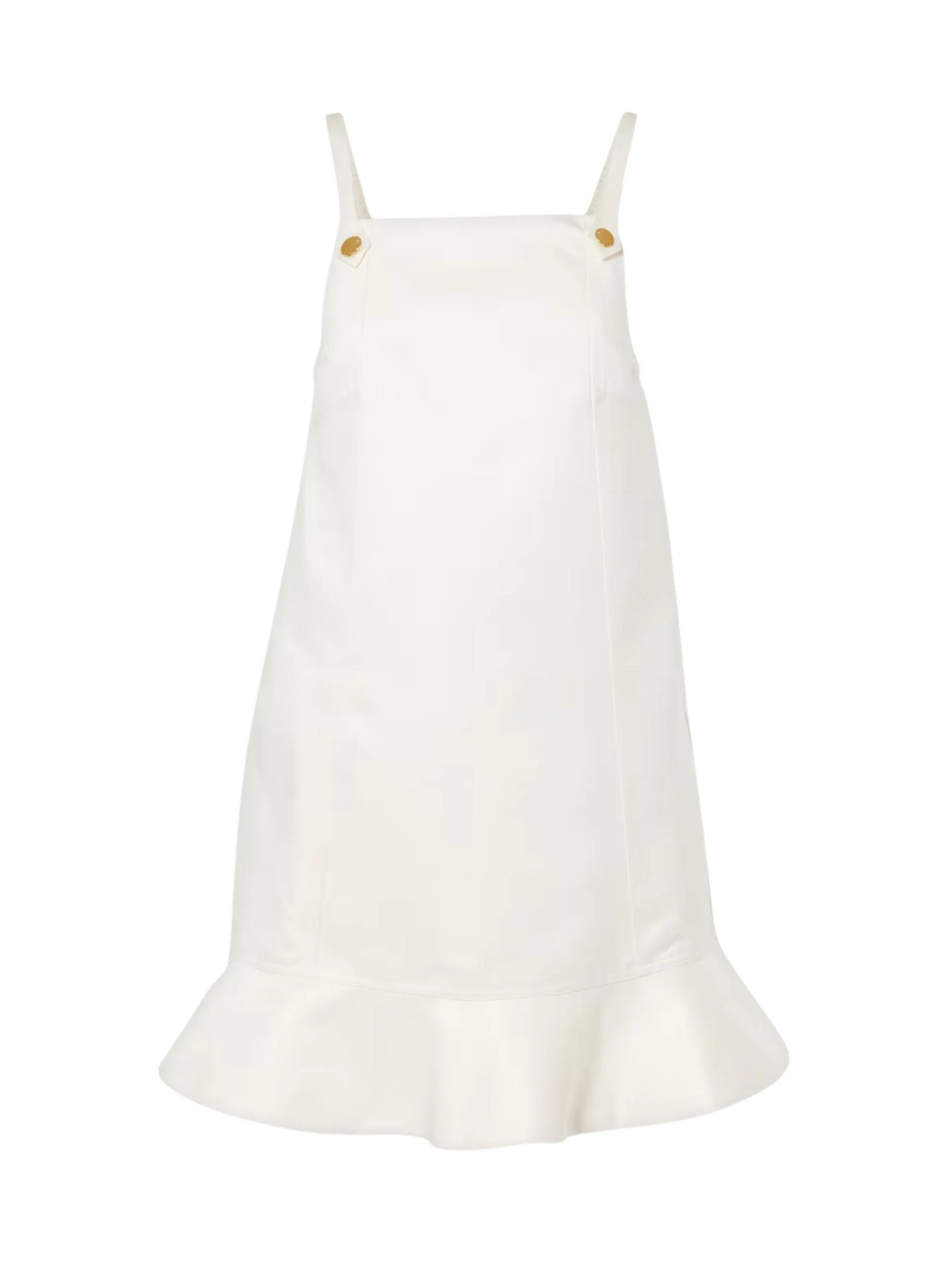 Duchesse Satin Mini Dress / Egret