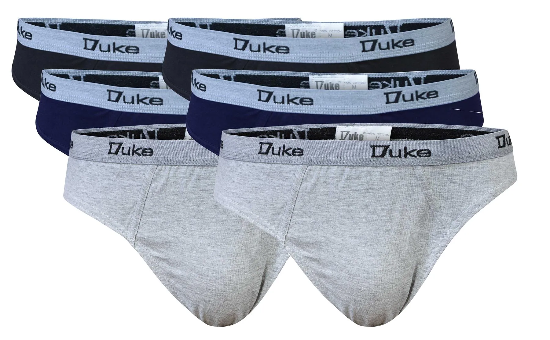 Duke Men's Big Size 6 Pairs Pack Jersey Cotton Briefs 1XL - 10XL