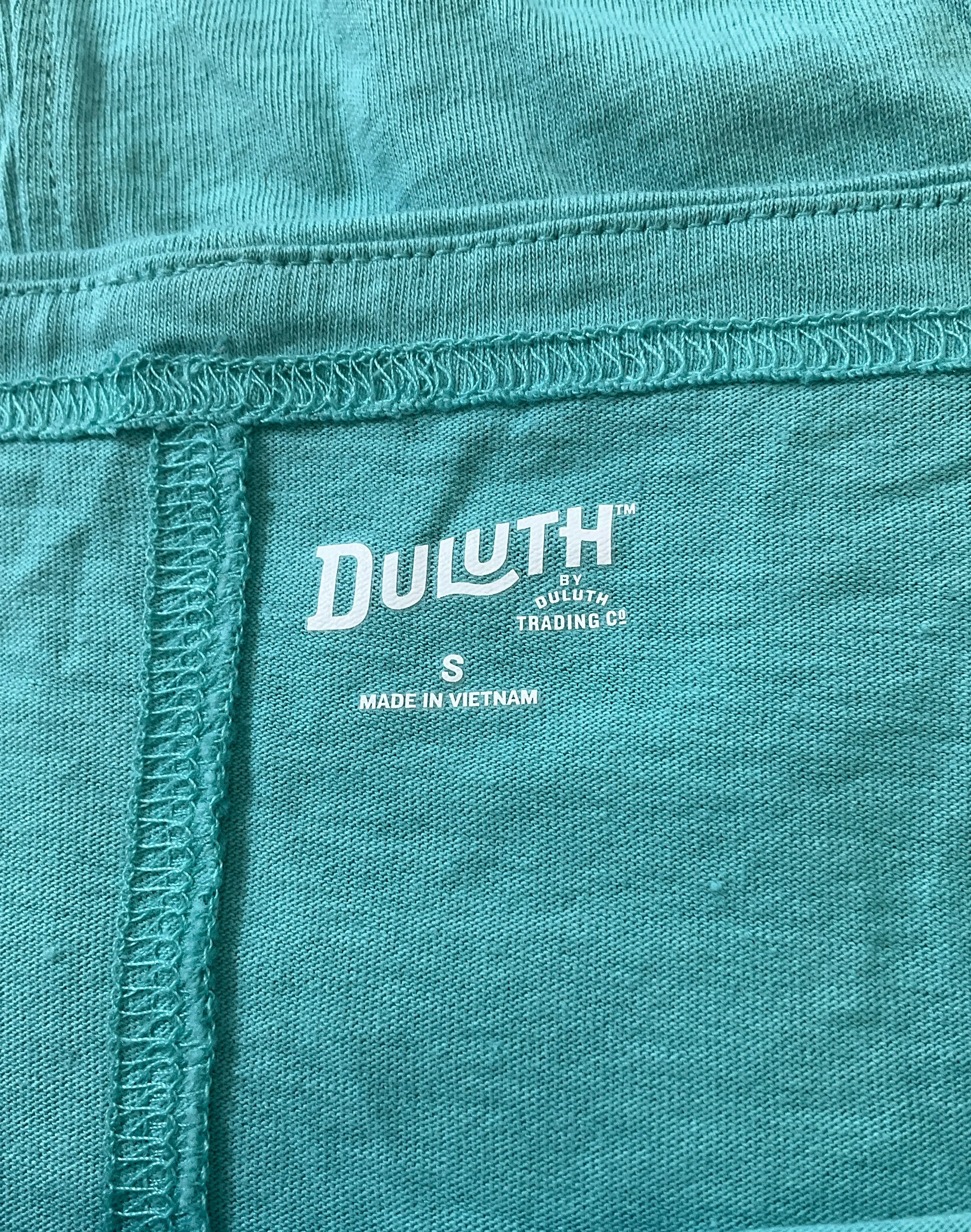 Duluth Trading Co Women's Seafoam Green Top Shirt 3/4 Sleeve Size Small