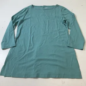 Duluth Trading Co Women's Seafoam Green Top Shirt 3/4 Sleeve Size Small
