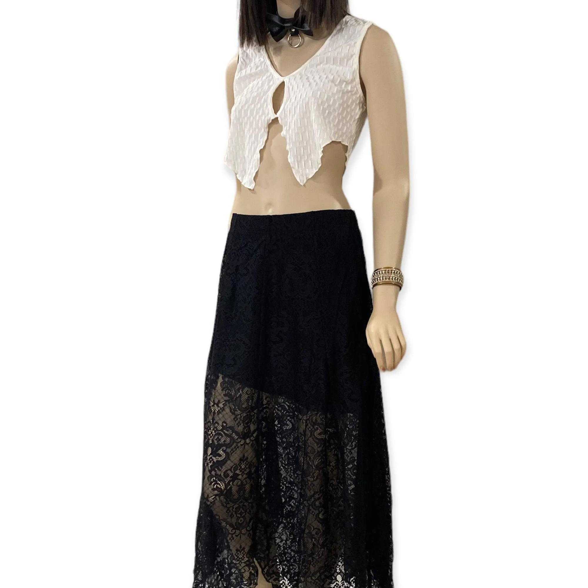 Edgy Asymmetric Sleeveless Crop Top