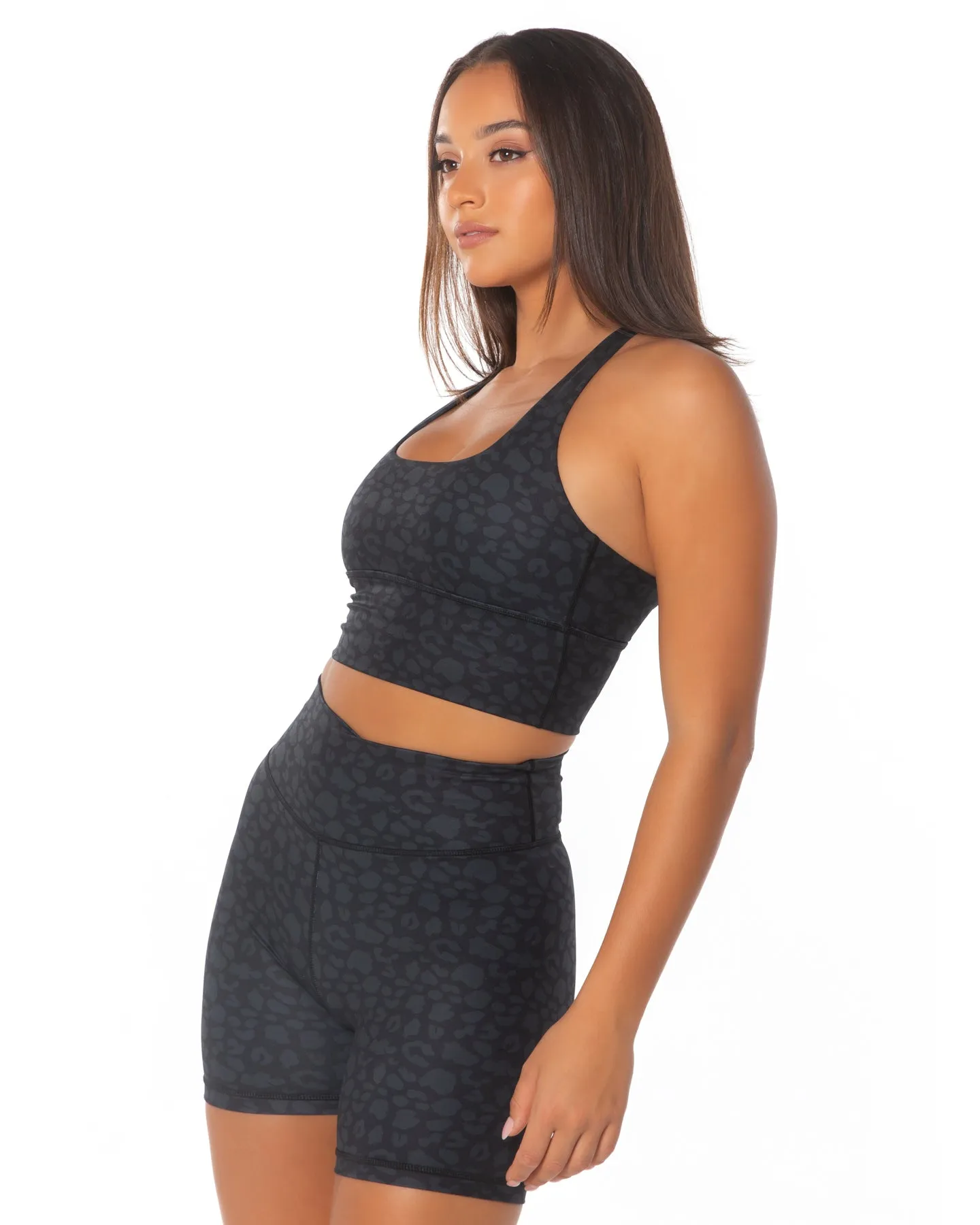 EE Square Neck Bra - Black Leopard