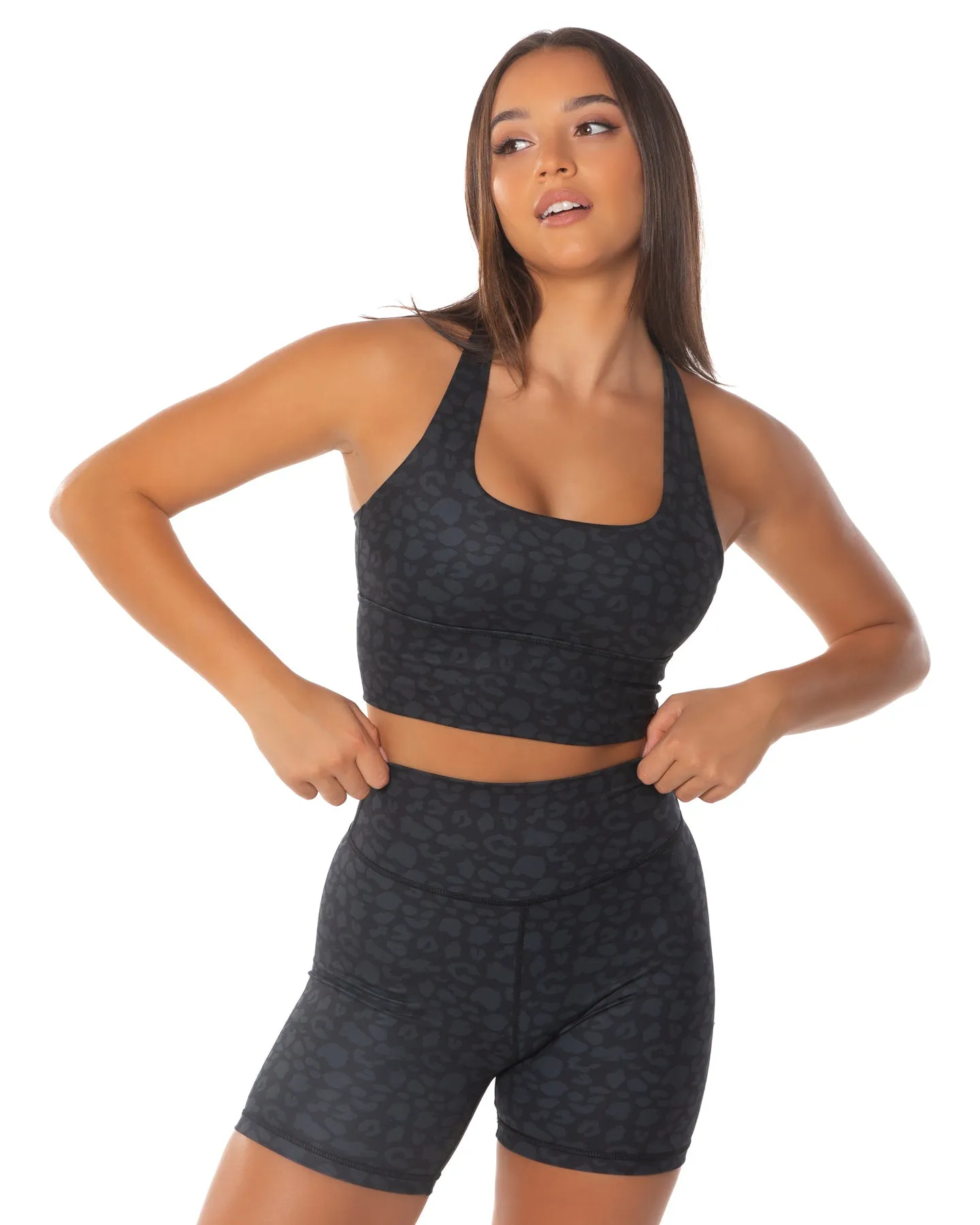 EE Square Neck Bra - Black Leopard