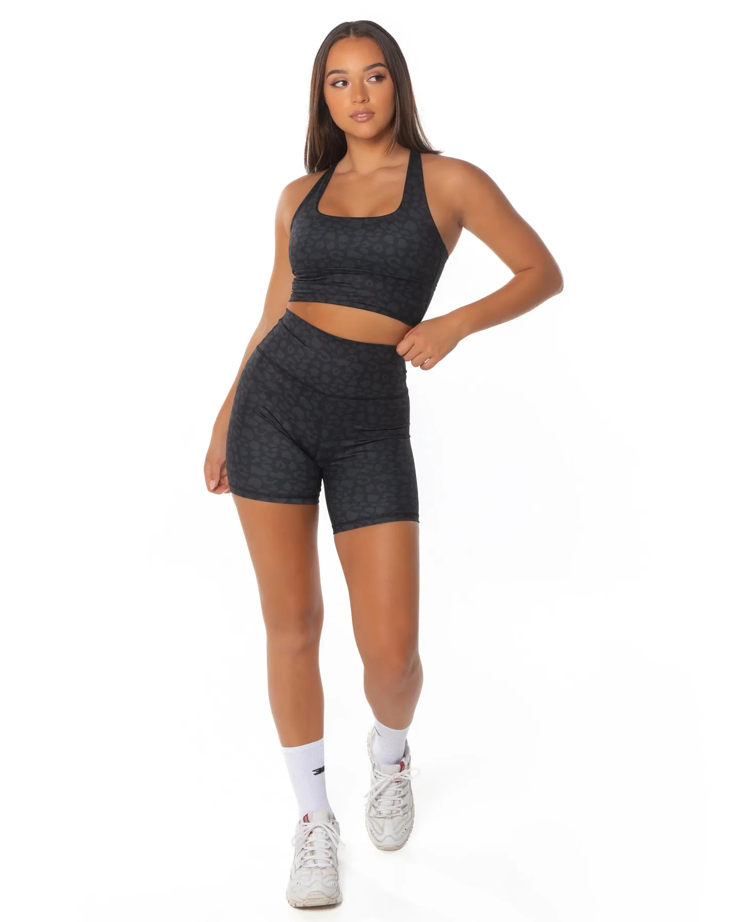 EE Square Neck Bra - Black Leopard