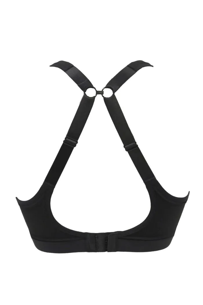 Energy Rush Lightly Padded Underwired Sports Bra Black/White - 97007
