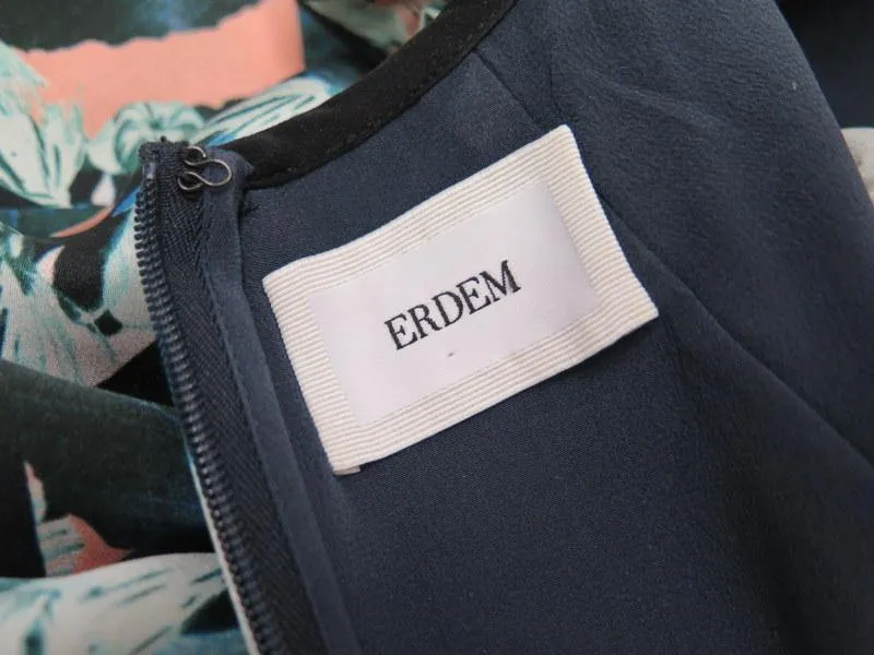 Erdem Women's Dress: Multi-Color 100% Silk Size 4, Pre-owned