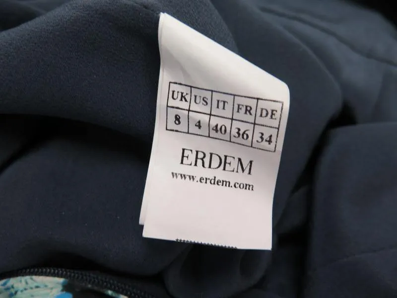 Erdem Women's Dress: Multi-Color 100% Silk Size 4, Pre-owned