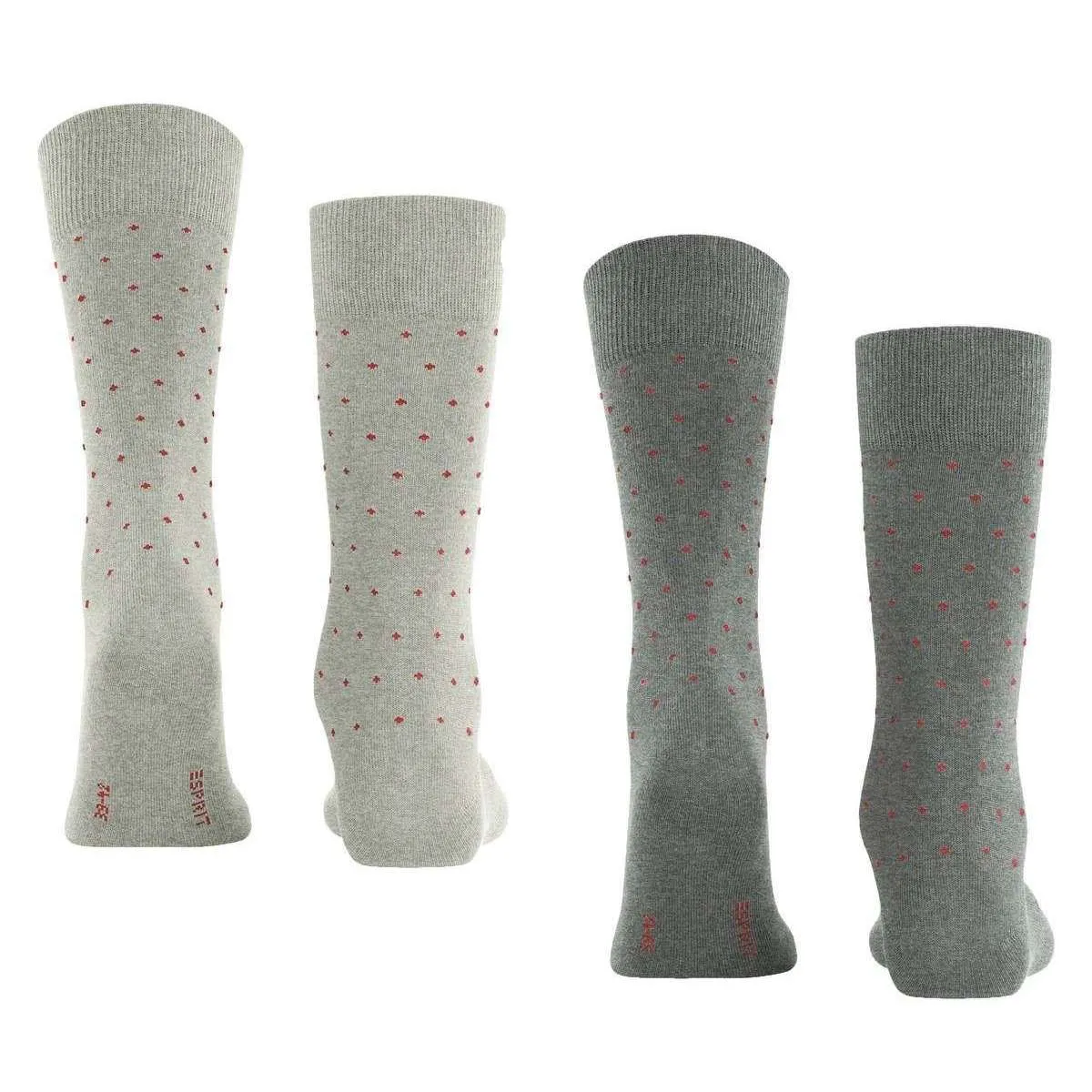 Esprit Fine Dot 2 Pack Socks - Grey