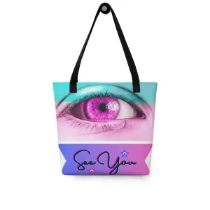 Eye See You, EYE, Calmness Designs LOGO STAR,   Tote bag