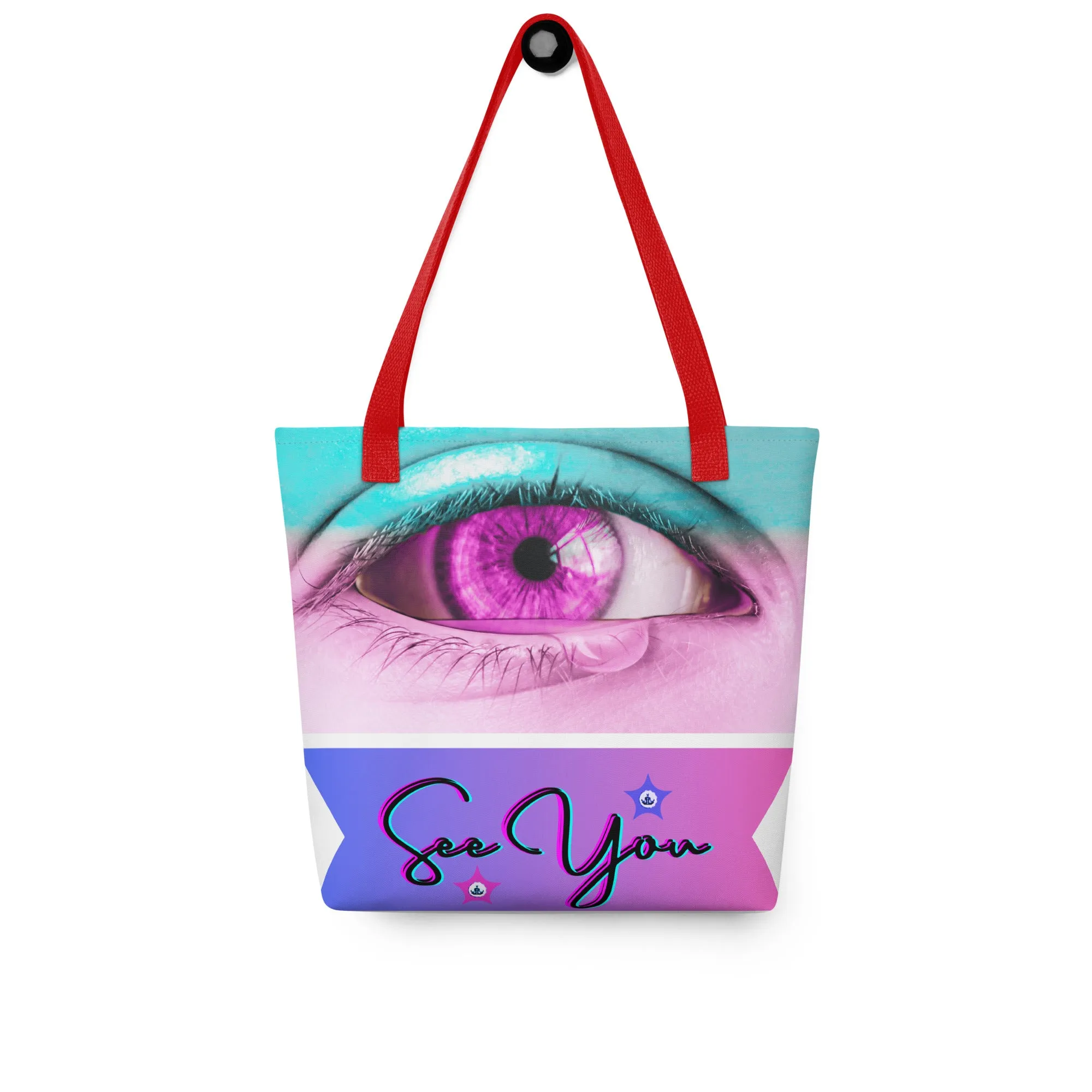 Eye See You, EYE, Calmness Designs LOGO STAR,   Tote bag