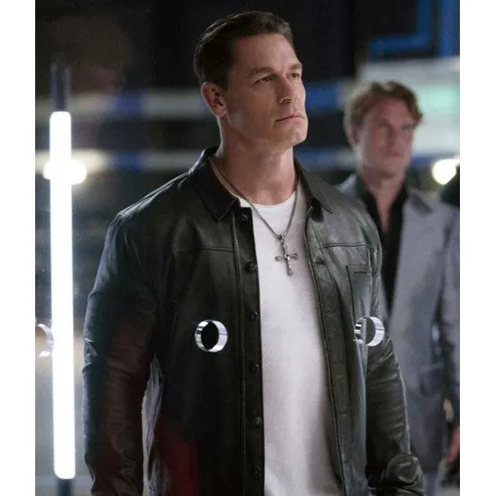F9 THE FAST SAGA JAKOB TORETTO (JOHN CENA) BLACK LEATHER JACKET