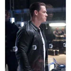 F9 THE FAST SAGA JAKOB TORETTO (JOHN CENA) BLACK LEATHER JACKET
