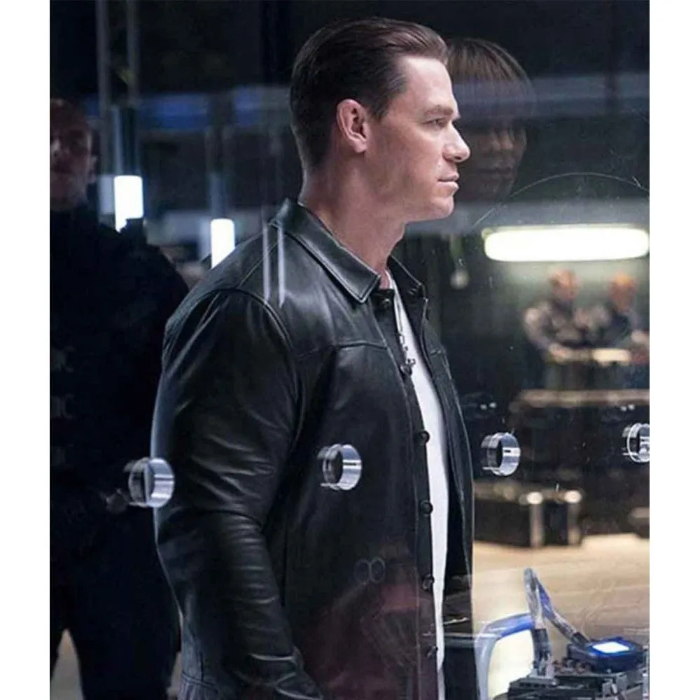 F9 THE FAST SAGA JAKOB TORETTO (JOHN CENA) BLACK LEATHER JACKET