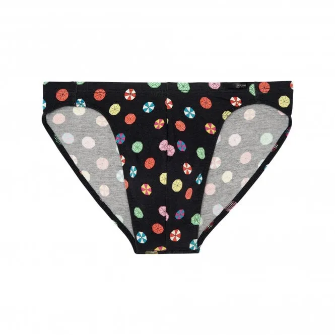 Fabian Parasols Print Micro Brief, Black/multi