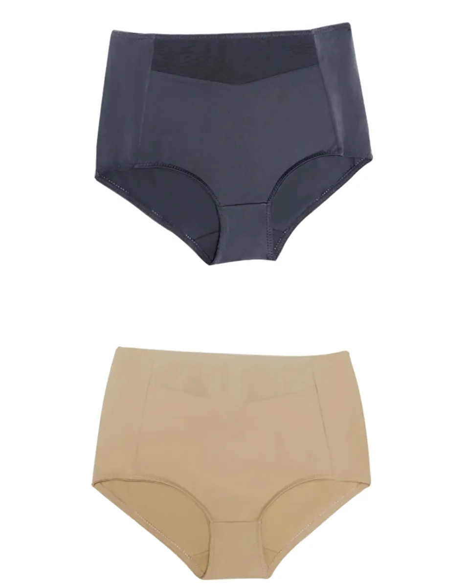 Fajas Sonryse 2-Pack Tummy Control High Waist Seamless Shapewear Panties