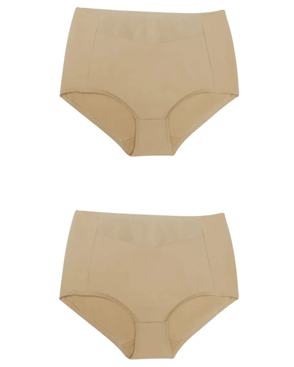 Fajas Sonryse 2-Pack Tummy Control High Waist Seamless Shapewear Panties