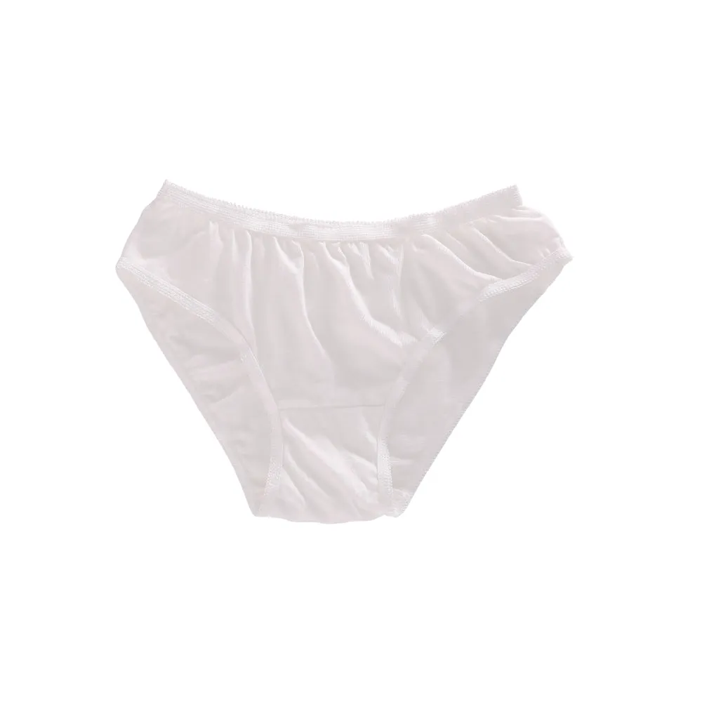 FaSoLa Women's Disposable Cotton Underwear - White XXL, Pack of 5