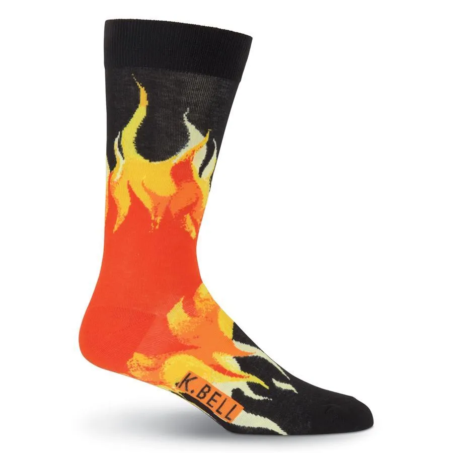 Fire Flames Men's Crew Socks