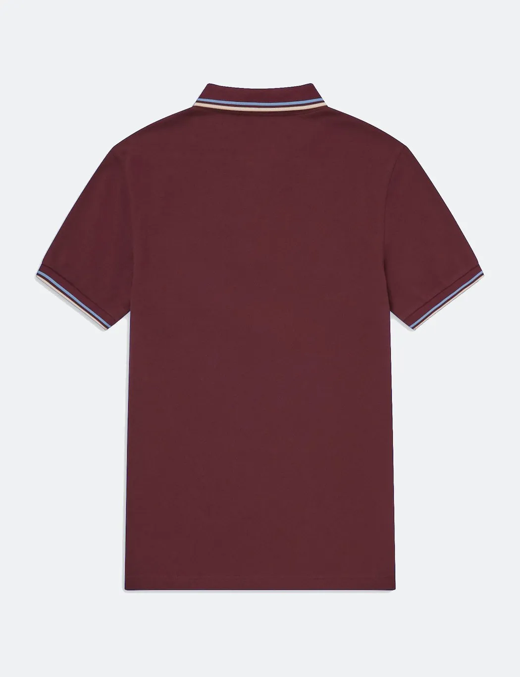 Fred Perry Twin Tipped Polo Shirt - Mahogany/Sky/Natural
