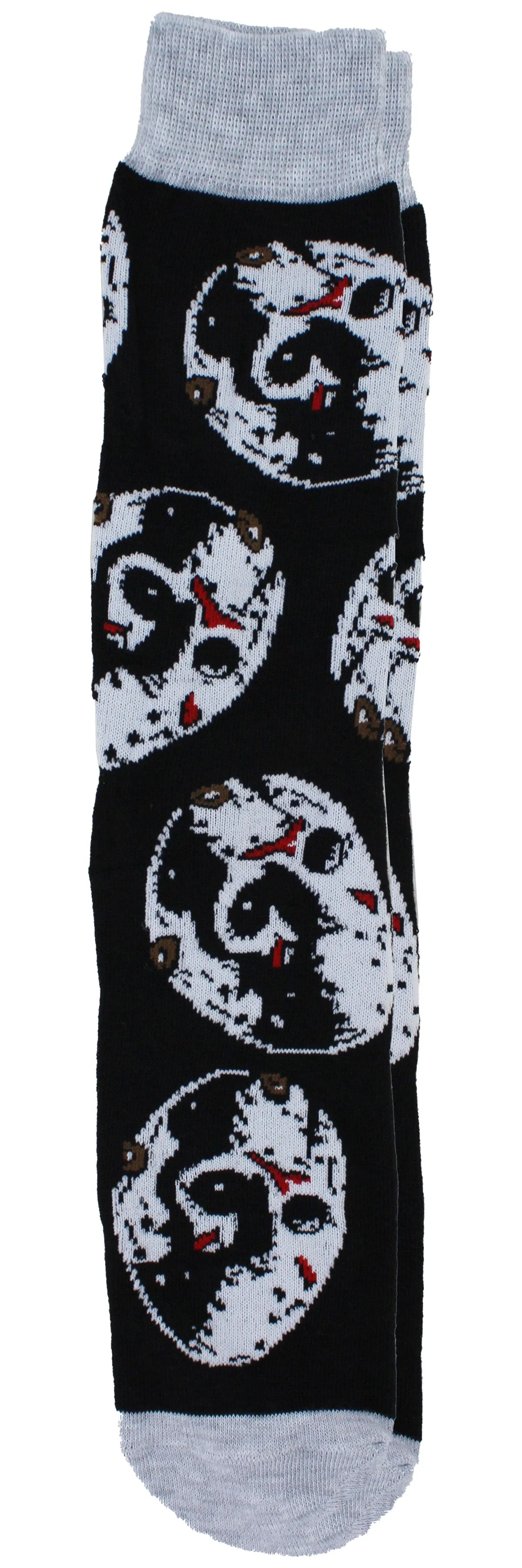 Friday the 13th Jason Voorhees Men's Casual Crew Socks, 6-Pack, Size 8-12