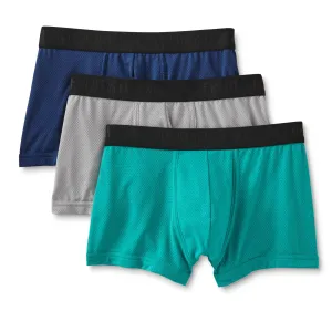 Fruit of the Loom Men's 3-Pack Premium Short Leg Boxer Briefs- (S) Teal